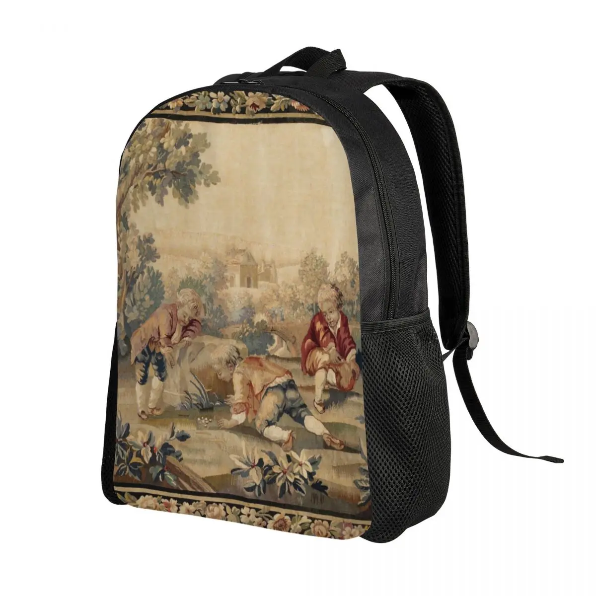 Personalized Aubusson Antique French Backpack Men Women Basic Bookbag for College School Bohemian Tribal Style Bags