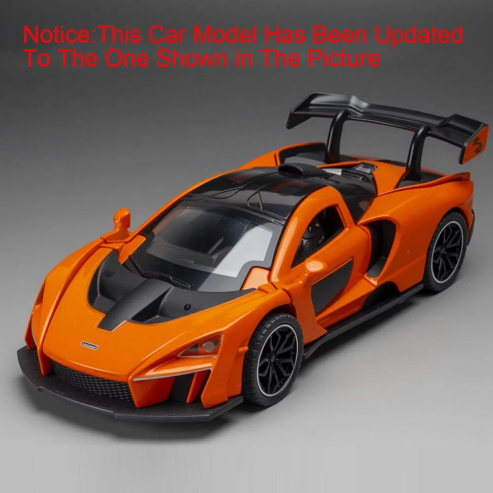 1:32 liga diecasting 720s senna carros brinquedos modelos portas abertas carro esportivo em miniatura puxar para trás veículos crianças presentes do dia das crianças