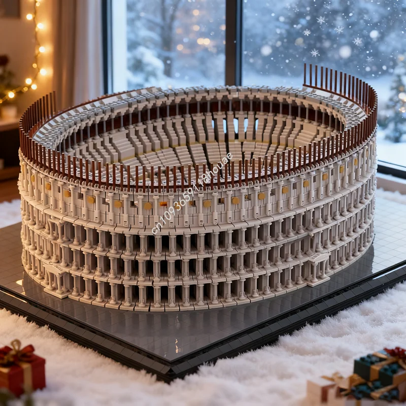 

11371 шт. MOC, архитектурная модель Колизей, строительные блоки, игрушечная конструкция, сделай сам, рождественские подарки, кирпич, детский день рождения