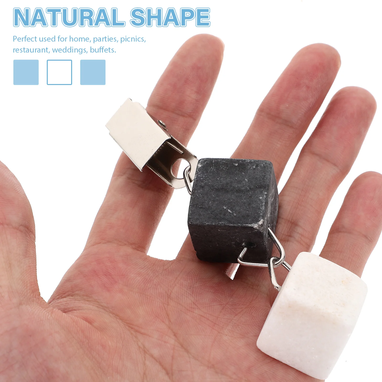 

3pcs Marble Tablecloth Weights Clips Reusable Delicate Decorative Pendant Windproof For Outdoor Dining Wedding Home Restaurant
