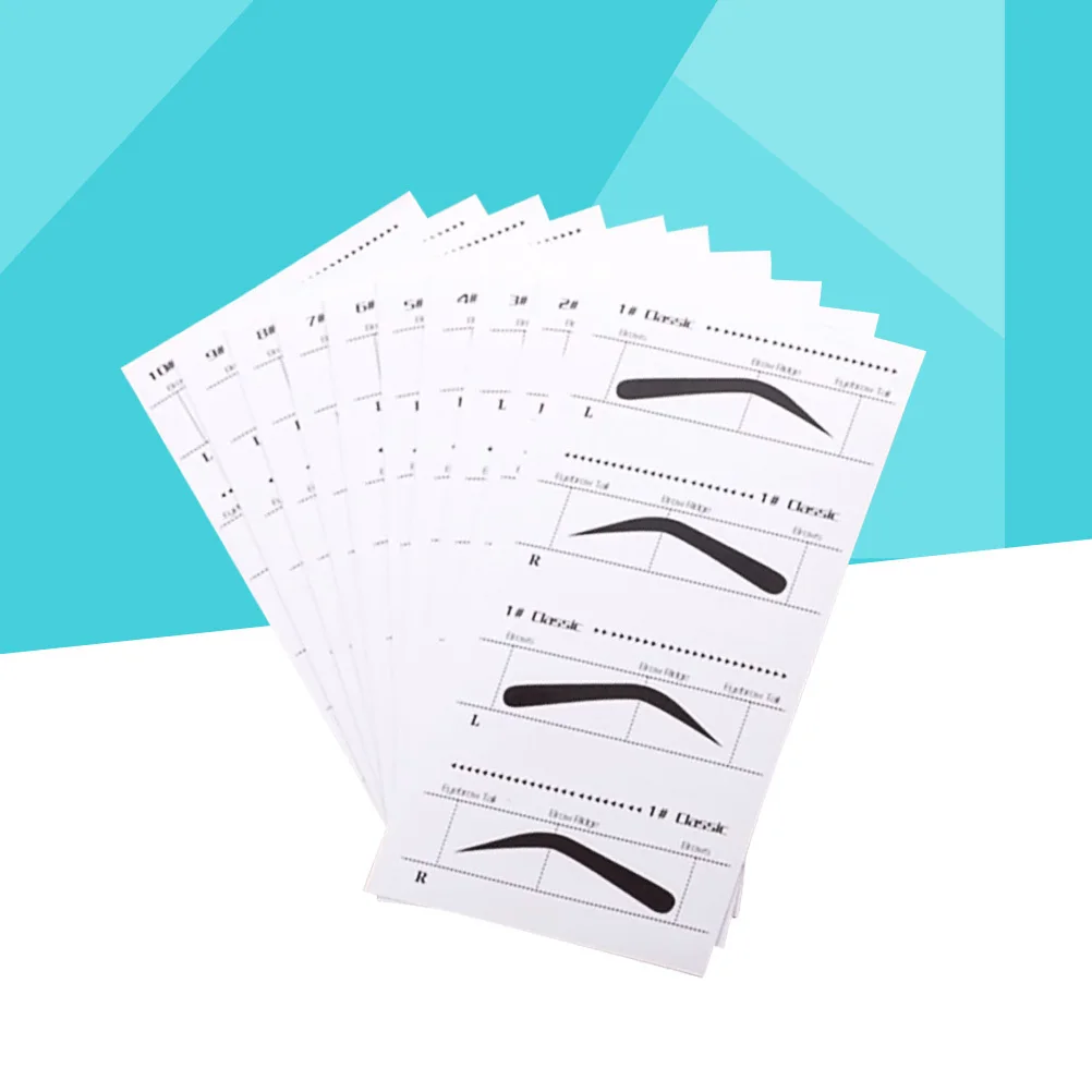 10 قطعة استنسل الحواجب قوالب تشكيل لاصقة لسهولة تتبع دقيق للحواجب الطبيعية لتقوم بها بنفسك أدوات تشكيل قالب الحاجب