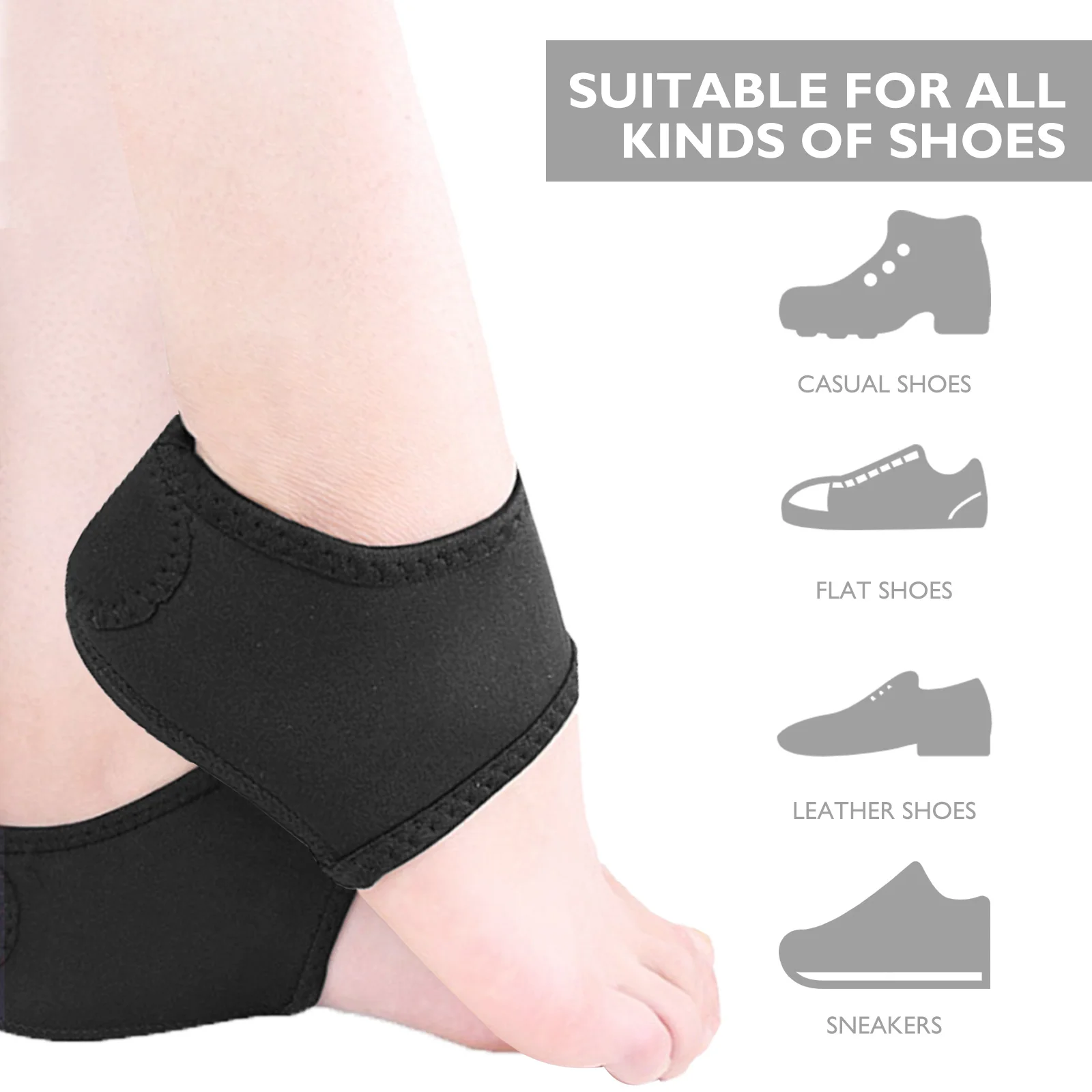 

Cups Heel Protectors For Women Men Durable Anti-Slip Heel Sleeve Pain Relief Cushions Outdoor Use Feet Care Support