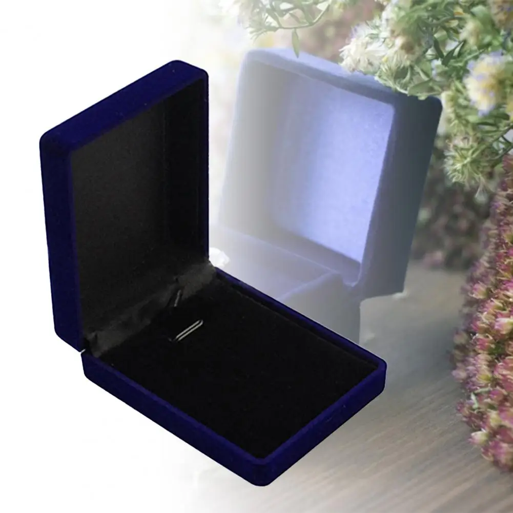 Wholesale Pendant Necklace Chain Storage Package Gift Box Soft Black Velvet Earrings Jewelry Organizer Box Packaging Box