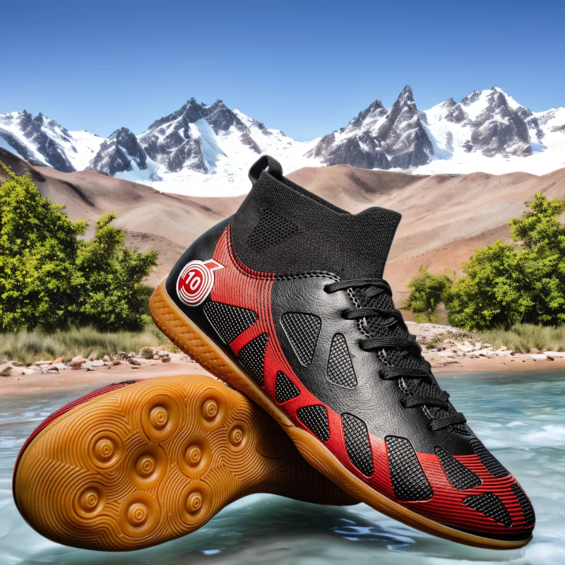 

Men's Sports IC Indoor Flat Bottomed Football Shoes Adult High-Tops Wear Resisting Training Shoes Teenagers Non Slip Shoes