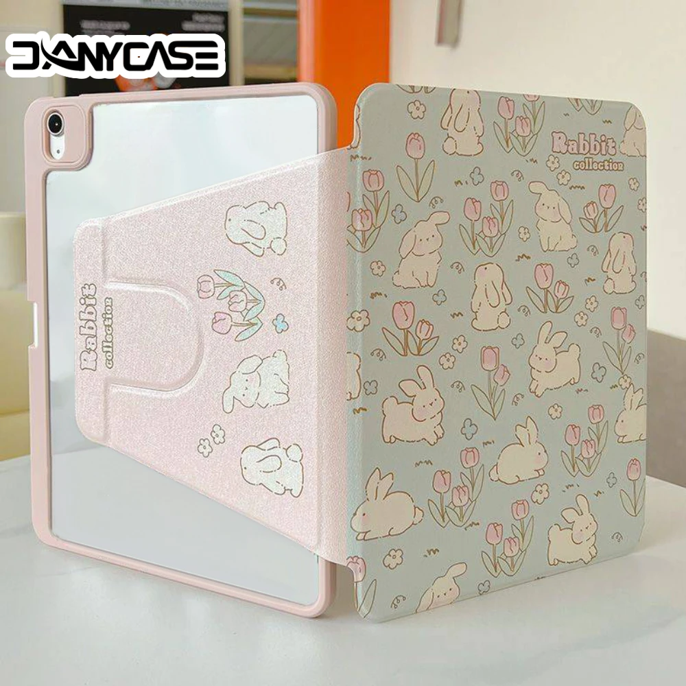 

360 Rotation For Samsung Galaxy TabA9 Plus A8 10.5 Auto Sleep Wake Tab S10 S9FE S7 S8 11P 12.4 13.1 S6 Lite With Pencil Holder