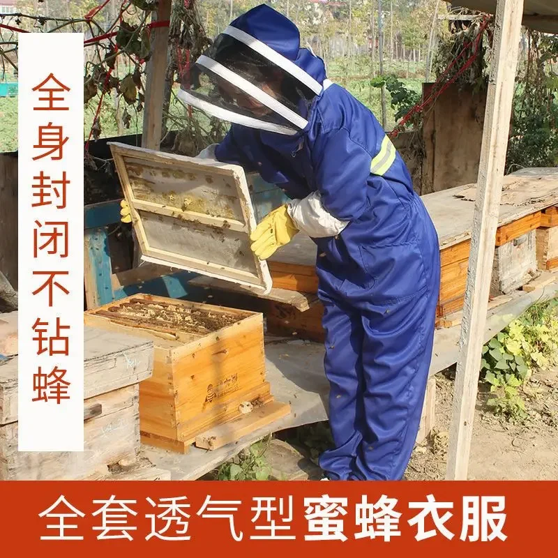 Anti Bee Clothing, Beekeeping  One Piece Split Body Anti  Full Set Of Breathable  Catchin