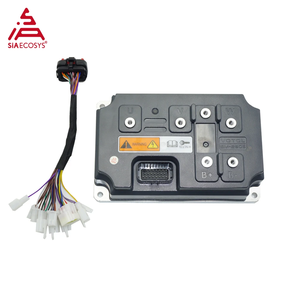 SiAECOSYS/VOTOL Programmable EM260SGTP 72V Rated 250A Peak 600A Controller for Electric Scooter E-Motorcycle