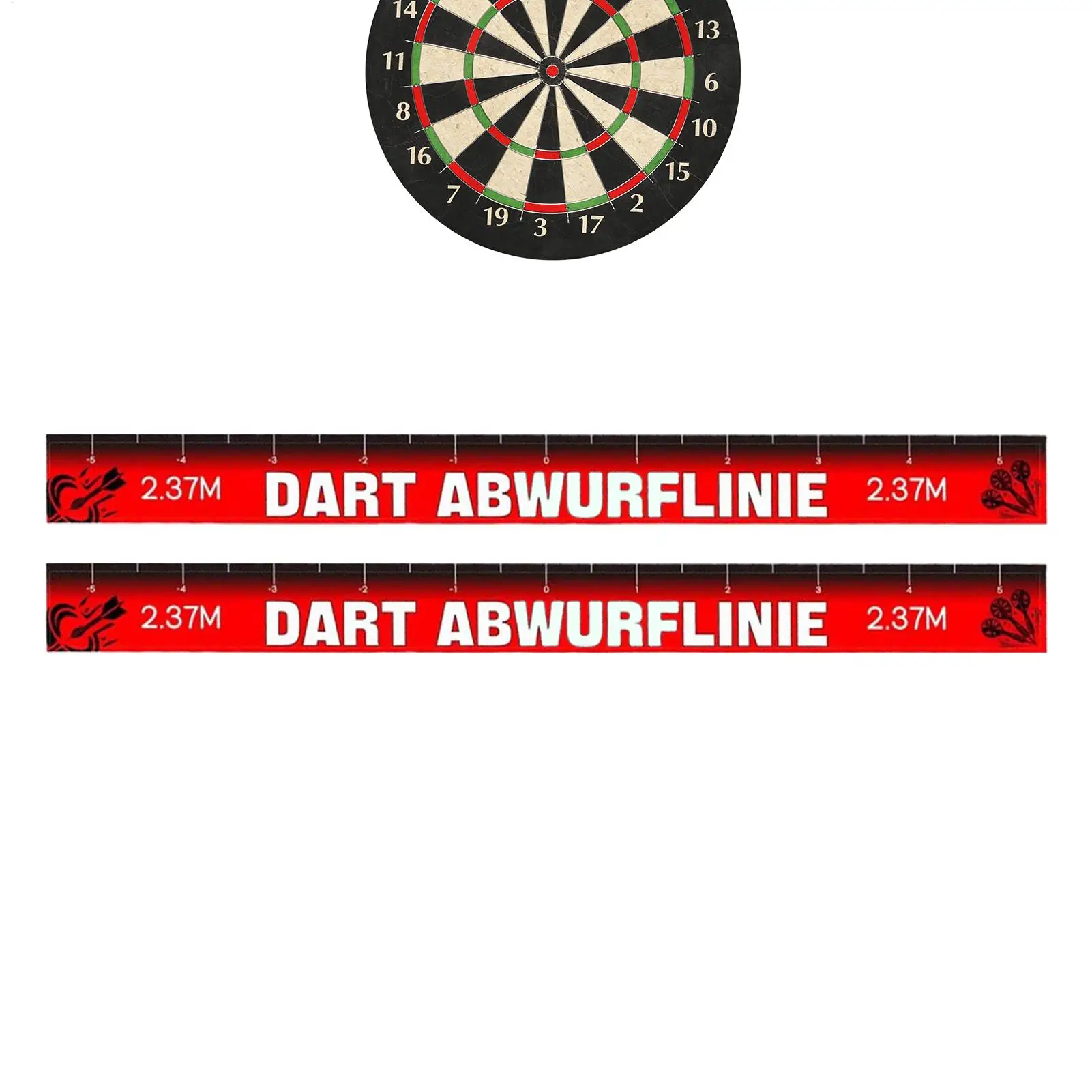 

2Pcs Dart Throw Line Marker Toe Line Floor Sticker Repositionable Tape Dart Game Accessories for Bar Garage Office Game Room
