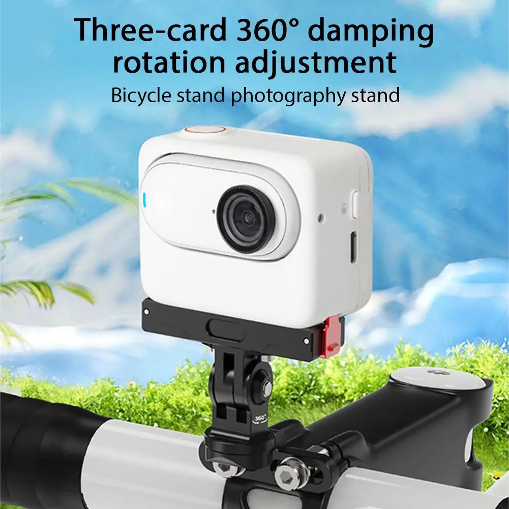 

1/4 Screw Metal Cycling Bike Mount Motorcycle Handlebar Holder For GoPro 13 12 11 10 9 8 Insta360 X5 X4 Osmo Action 4 5 Pro