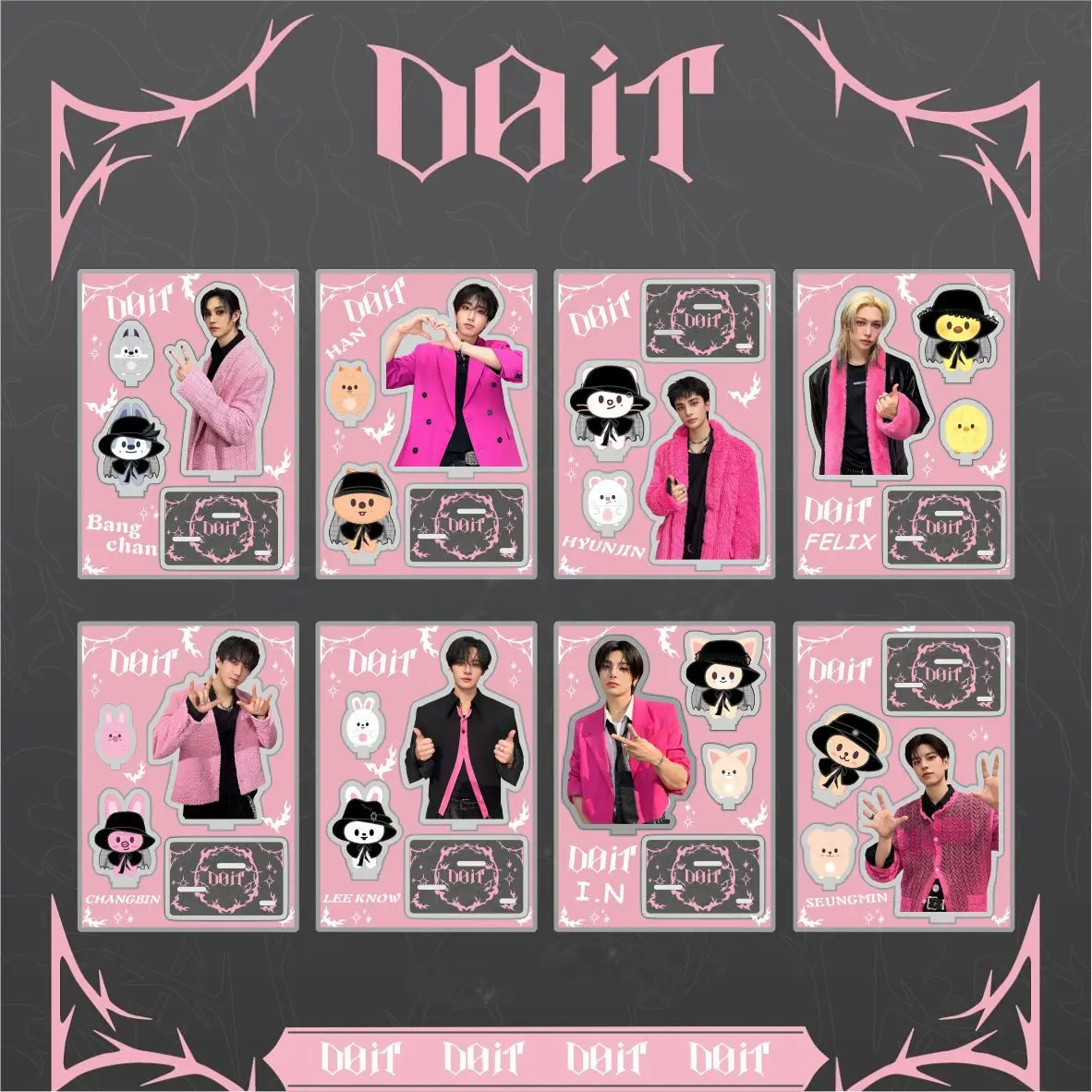 Stray Kids Dolt New Album Acrylic Disassembly Music Double sided Plaque Li Longfu Huang Xuanchen Birthday Toy