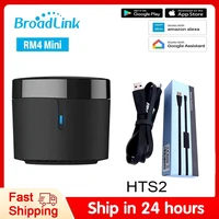 Broadlink RM4 Mini HTS2 mando a distancia IR aire acondicionado TV decodificador Sensor de temperatura y humedad para Google Home Alexa