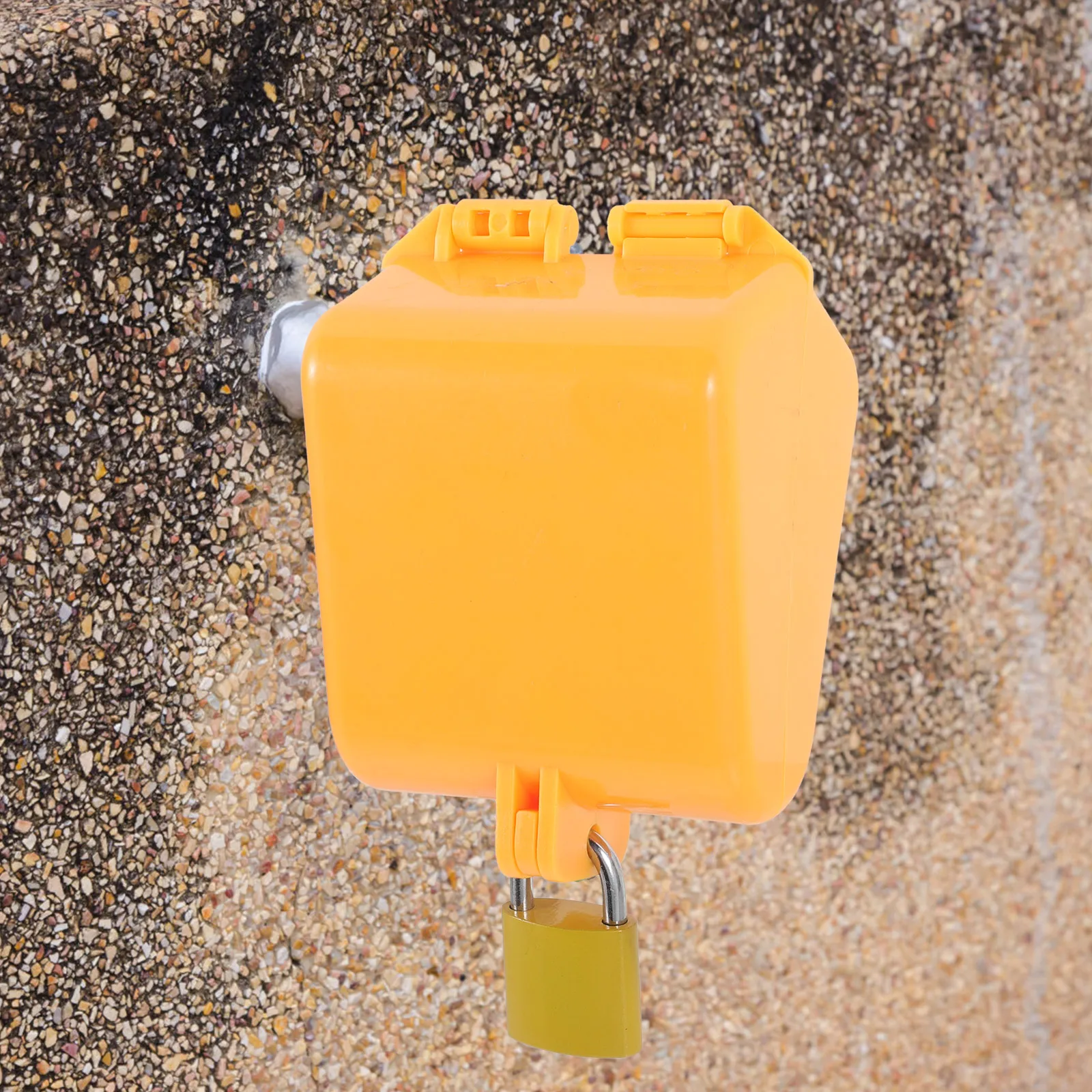

Water Faucet Lock Cover Outdoor Child-Proof Anti-Theft Spigot Box Yellow Kitchen Accessories Hose Protector Durable Safe