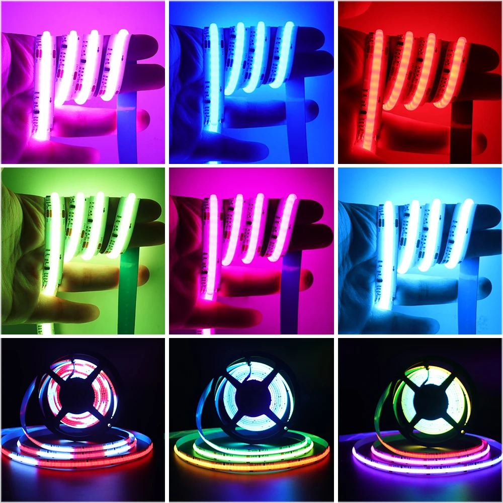 WS2811 Dream Color COB LED Strip WIFI Bluetooth APP Control TV BackLight Room Decoration 720LEDs Pixel  Ribbon Light 12V 24V