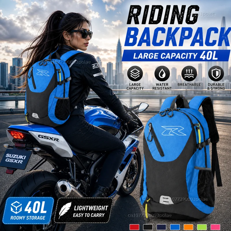 Sac à dos de voyage imperméable pour hommes, pour moto Suzuki GSXR 600 750 1000 GSX-R 600 750 1000 125 150 1998-2023, cadeau pour motard
