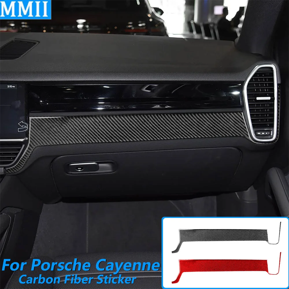 

Для Porsche Cayenne 9Y0 9YA 9YB E3 2018-2023: накладка на панель воздуховода пассажирского сиденья из углеродного волокна, аксессуар для автомобиля, наклейка