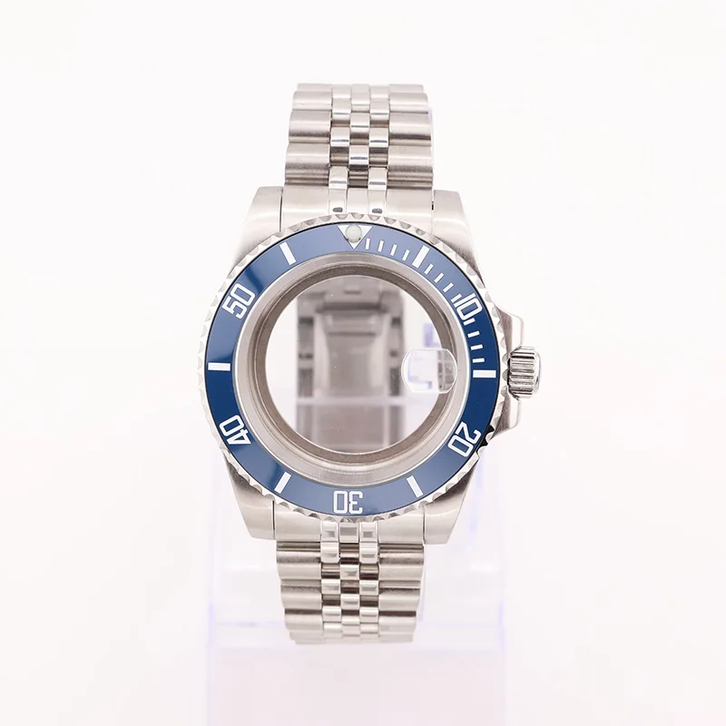 40mm Submariner Dark Blue Watch Cases NH36 NH35 NH34 for Seiko Mod Parts Mechanical Movement Replacement Parts