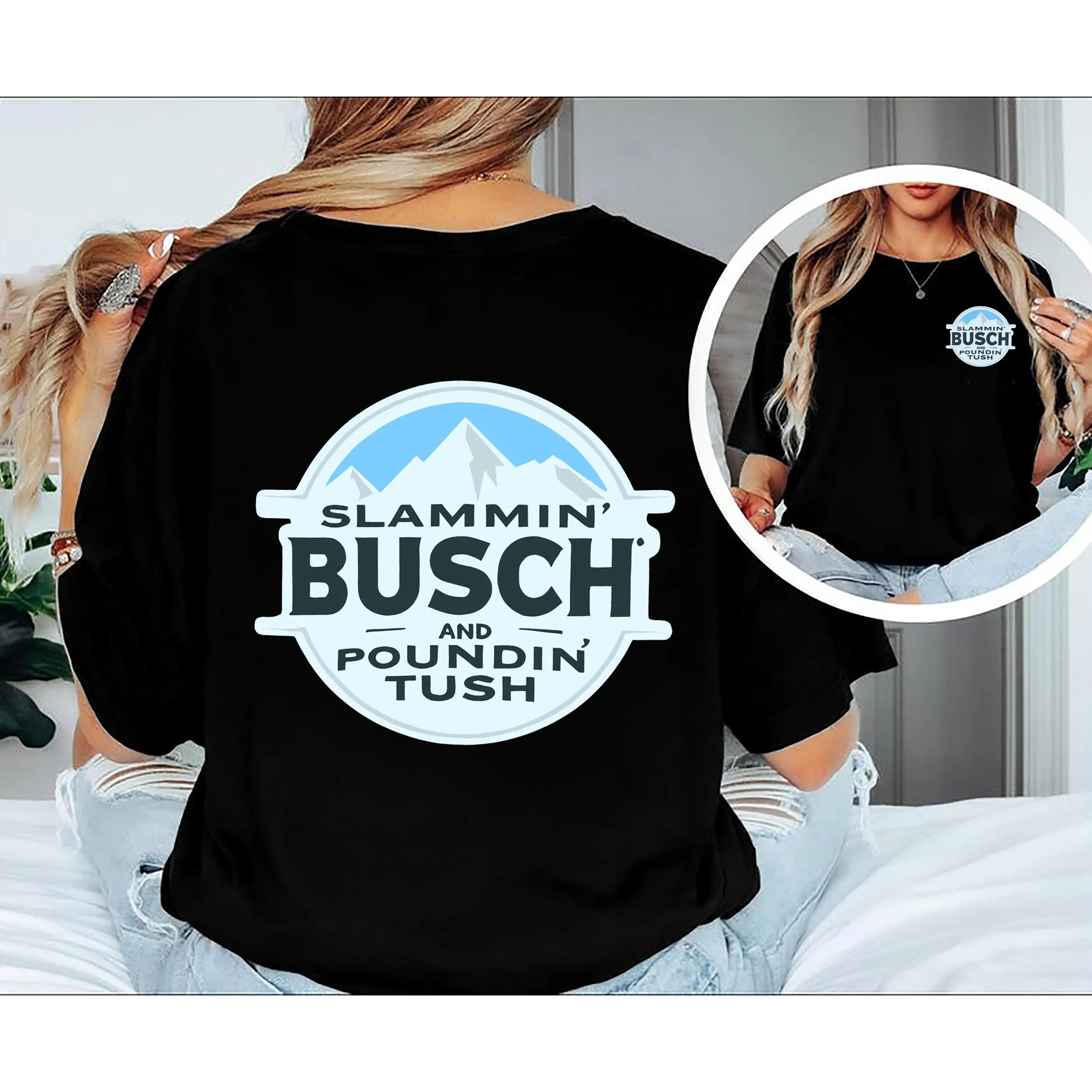 

Poundin' Tush & Sticker Love Tee – Funny, Cheeky, And Bold Graphic Shirt