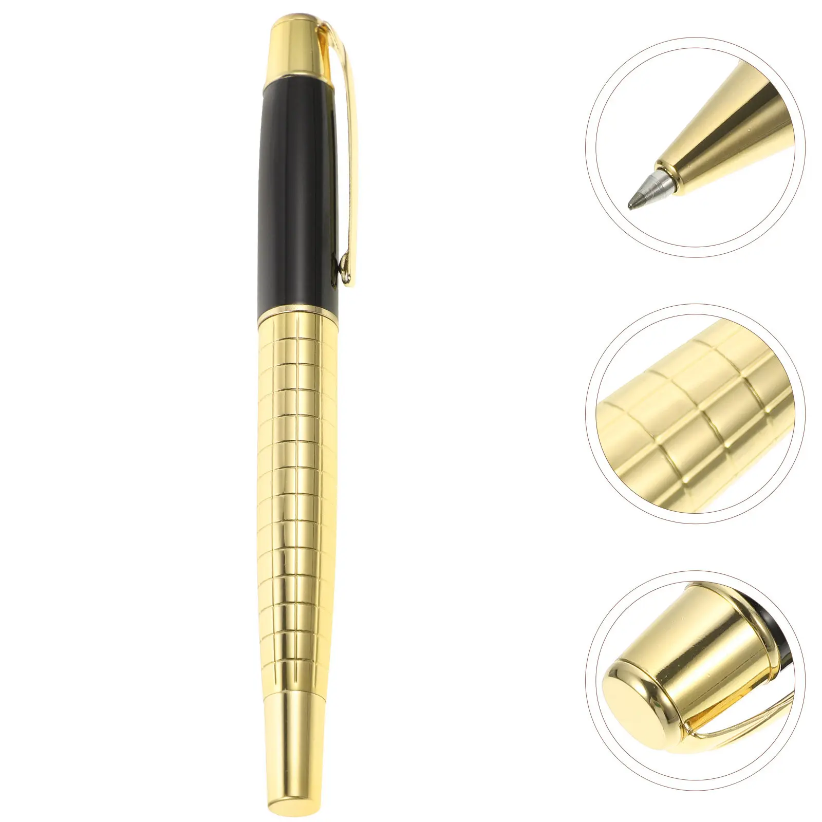 

Refillable Metal Sign Pen Smooth Writing Fine Tip Portable Gel Ink Pen for School Office Home Business Daily Use Writing Supply