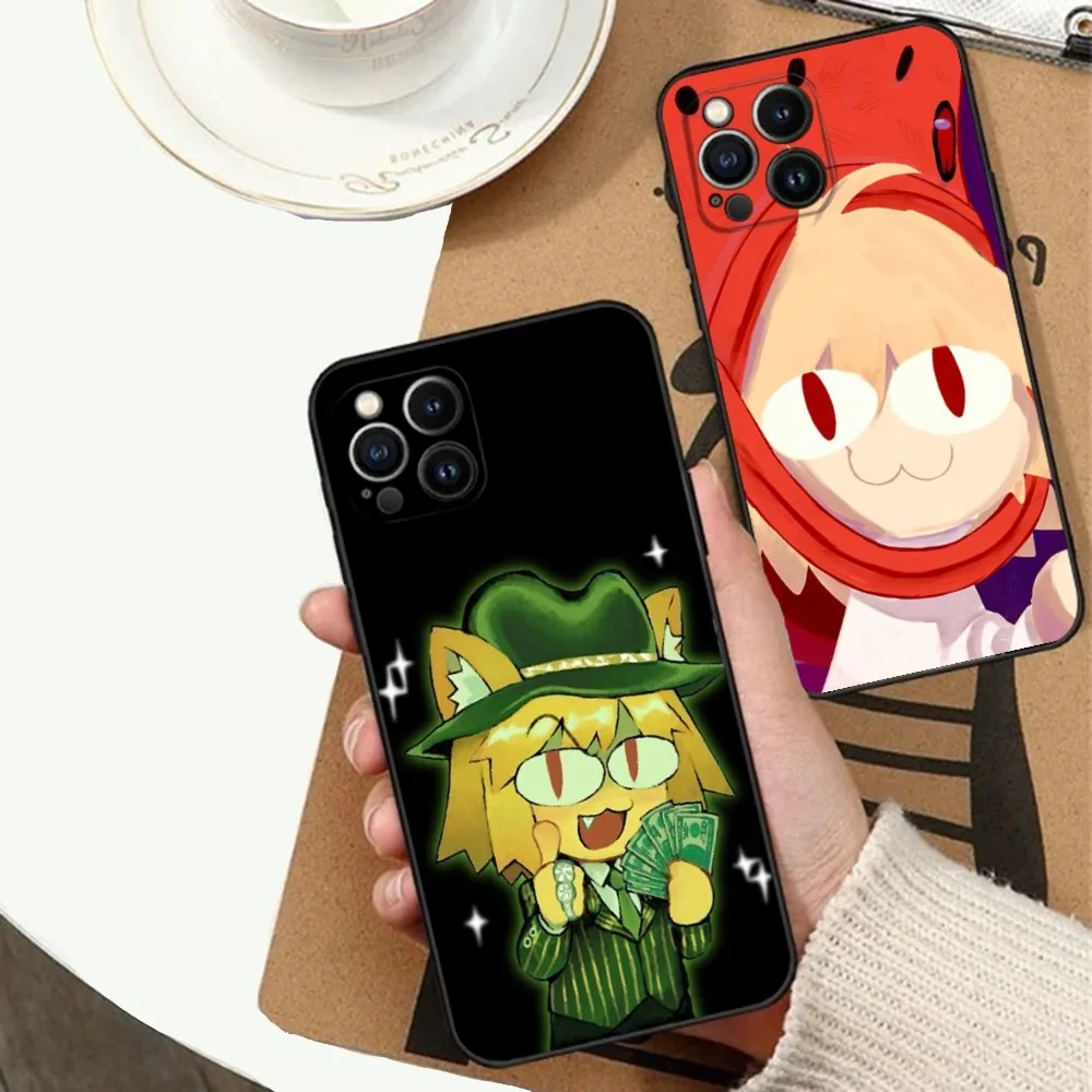 

Cute Neco-Arc Phone Case For Apple iPhone 15,14,13,12,11,XS,XR,X,8,7,Pro,Max,Plus,mini Silicone Black Cover