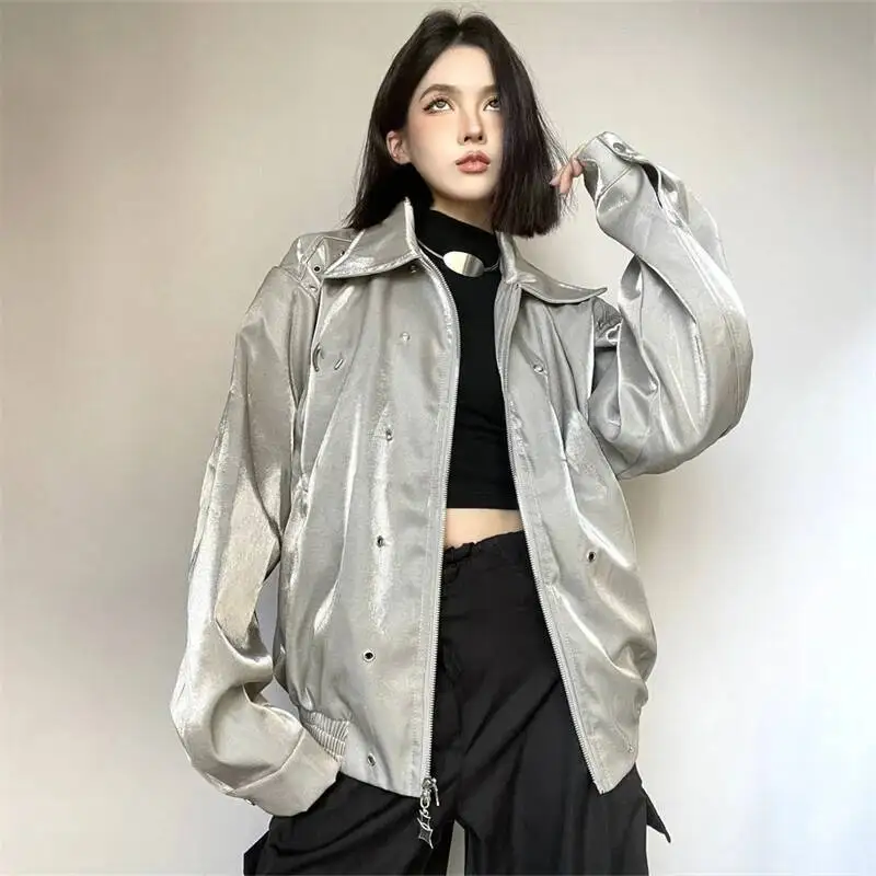 

Весенне-осенняя повседневная куртка, новинка 2025 года, кардиган, топ с квадратным воротником, женская одежда, пальто, однотонная модная женская блузка