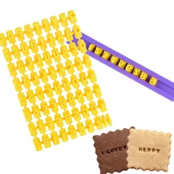 72pcs/Set Alphabet Number Symbols Letter Clay Stamp Impress Embosser Set Cookie Press Stamps Print Name Ceramic Pottery Tools