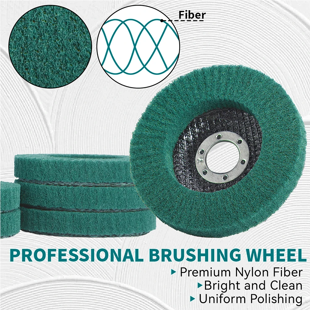 SIFANG 2/5/10pcs 125mm Nylon Fiber Flap Polishing Wheel Disc 120 Grit For Angle Grinder For Wood Metal Buffing