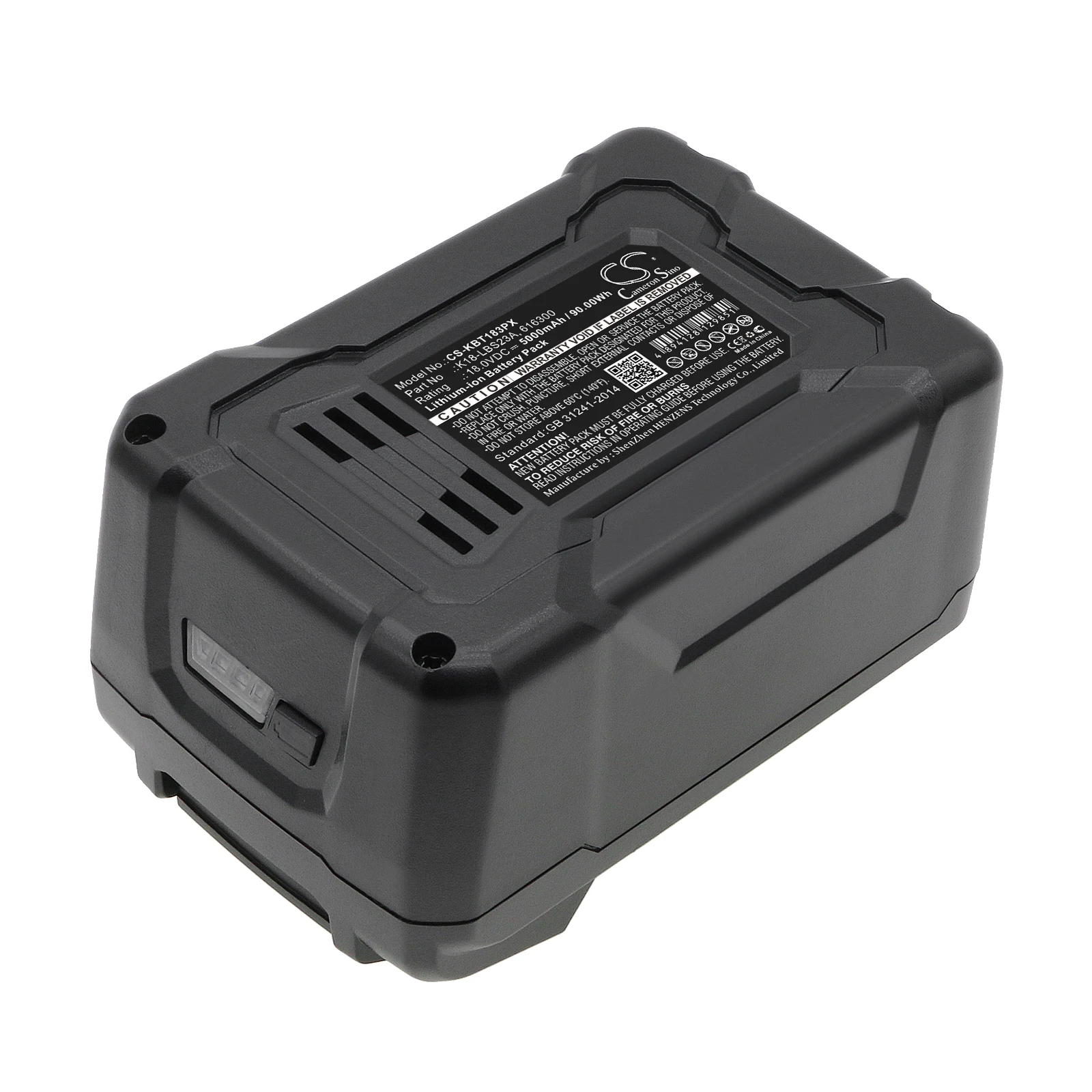 

Li-ion Power Tools Battery for KOBALT, 18.0V, 5000mAh , Compatible Models: K18LD-26A