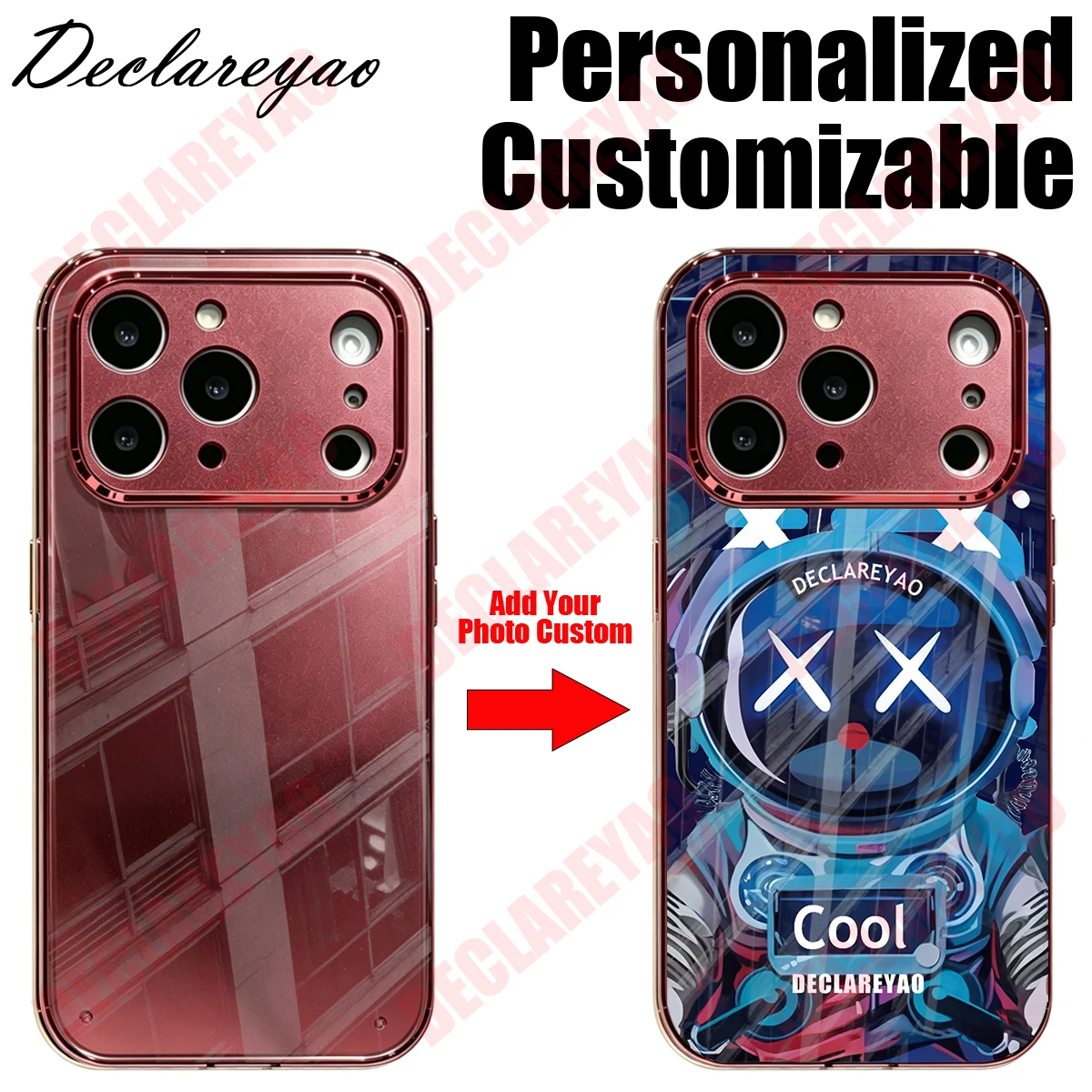 DECLAREYAO Custom Glass Case For Samsung Galaxy A06 A11 A12 A13 A14 A15 A16 A22 A23 A25 A31 A32 A33 A34 A35 A36 A42 A50 S Cover