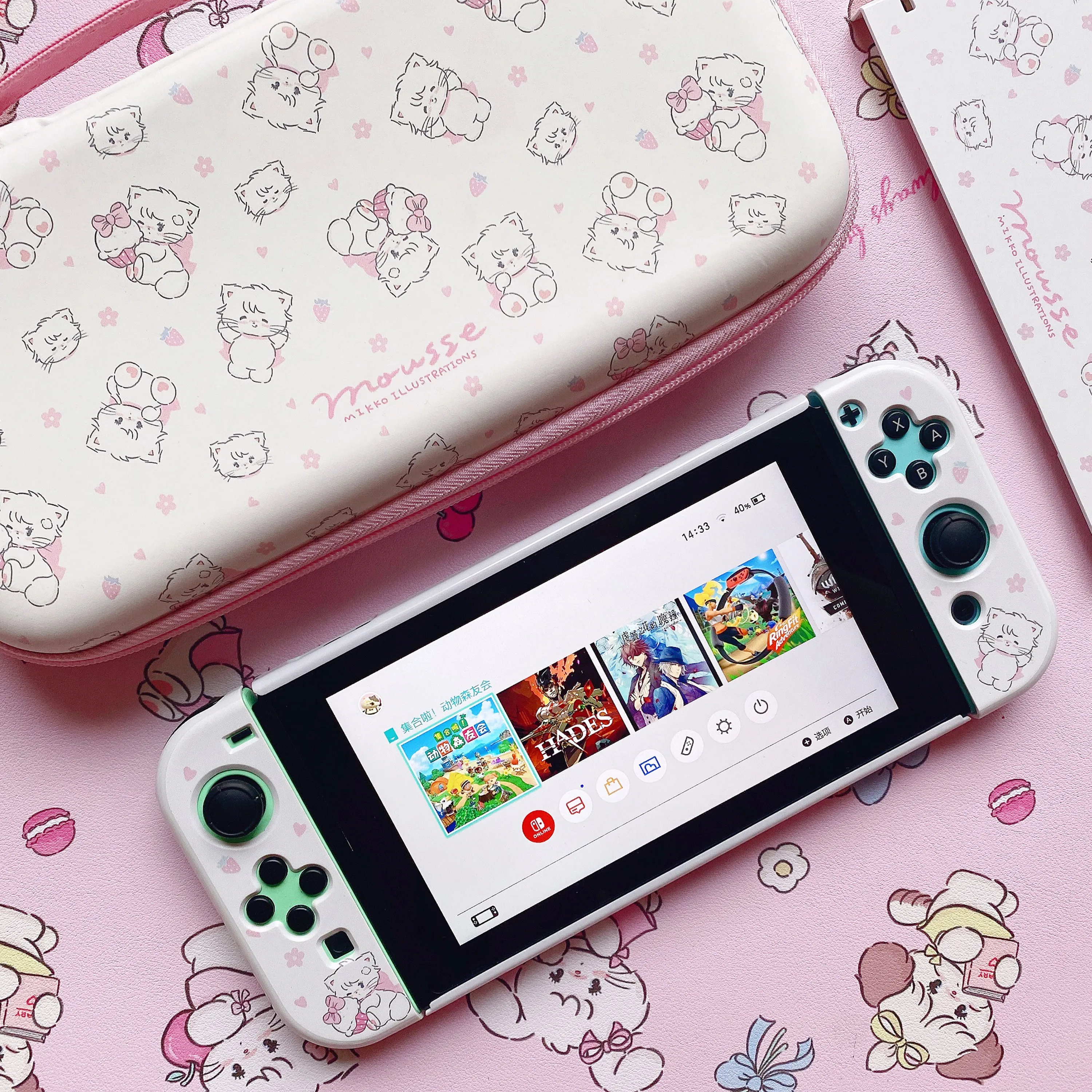 For Nintendo Switch Case Switch OLED/NS Accessorie Joycon Mikko Cute Cartoon TPU Hard Shell For Switch Accessories Console Games