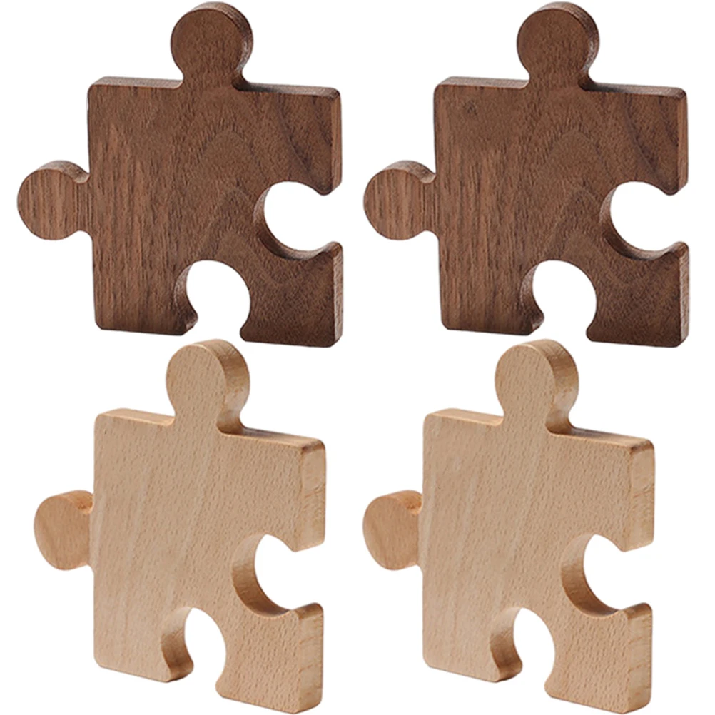 

4pcs Wooden Coasters Heat Resistant Puzzle Cup Pad for Drinks Table Home Office Camping Scald Proof Mat Drink Coasters Coffee