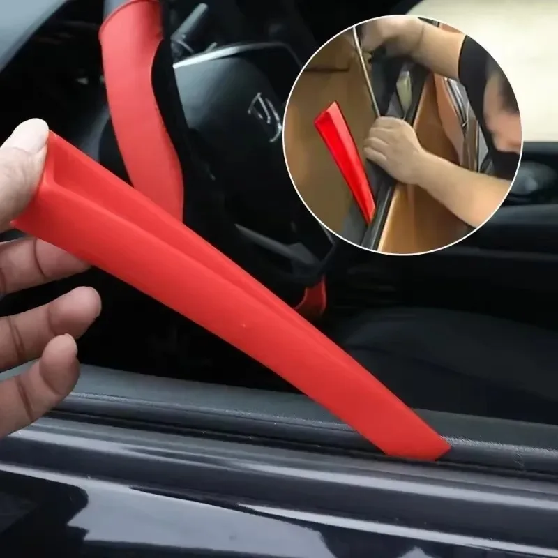 Red Car Door Wedge Panel Paintless Dent Removal Repair Hand Tool for Window Auto Wedge Pump Locksmith Thickened Door Repair