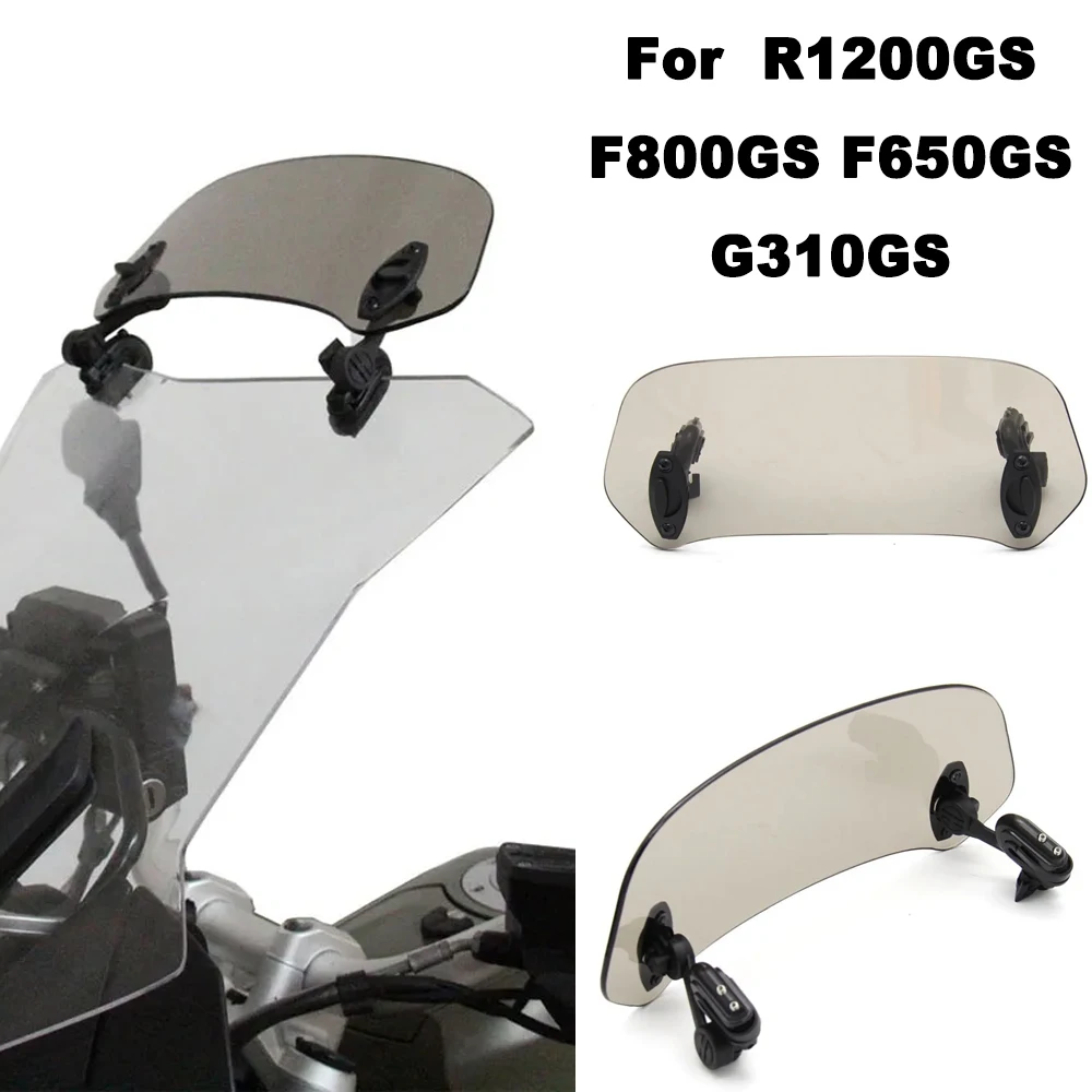 For BMW R1200GS F800GS F650GS G310GS Motorcycle Adjustable Windshields Extension Windscreen Spoiler Wind Deflector Protection