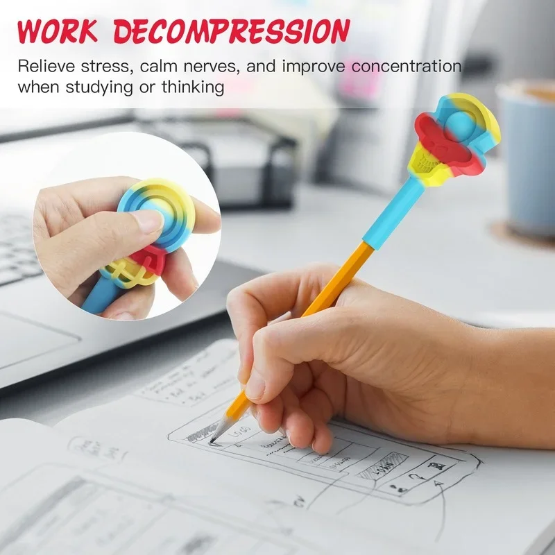 Push Bubbles Children Squeeze Toys Simple Dimple Anti-Pressure Decompression Toys Keychain Pen Cap Case Extension