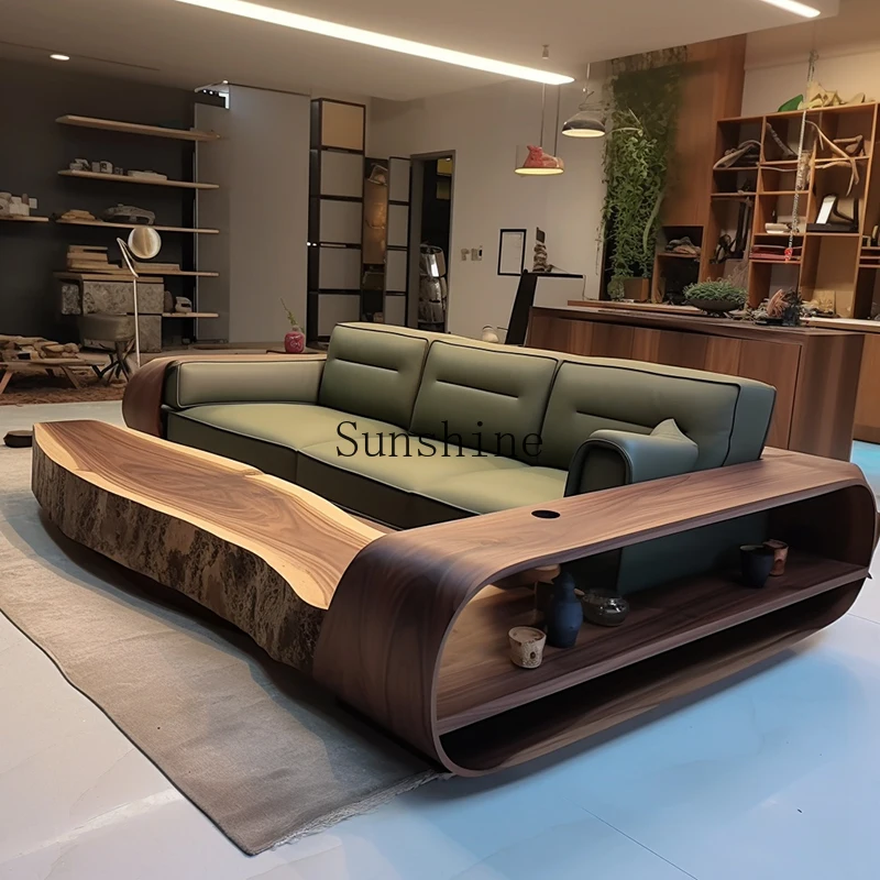 

New Chinese-style sofa B & B villa office living room ash wood high-end custom furniture