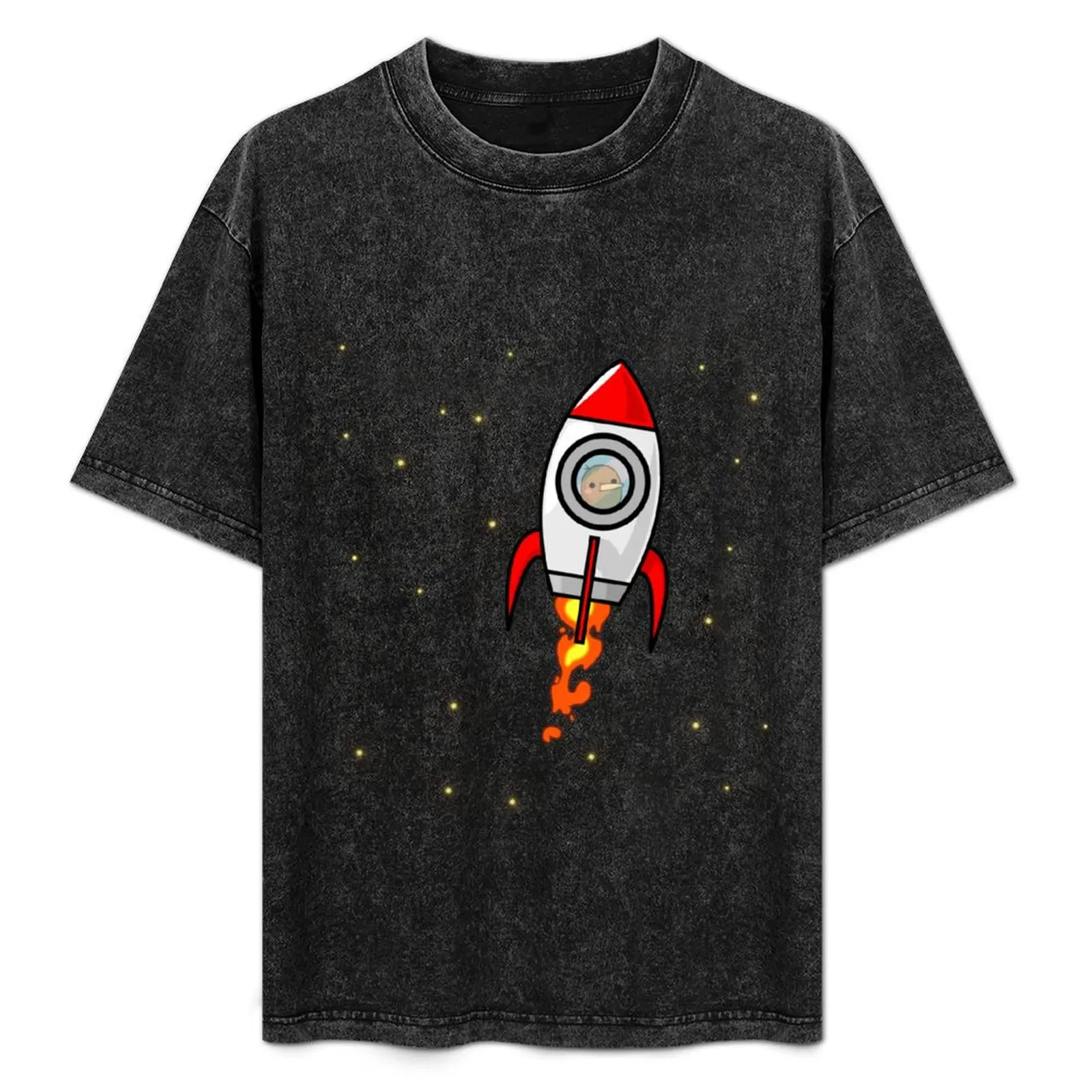 Rocket Grunt T-Shirt Art Pattern Printed Casual Top