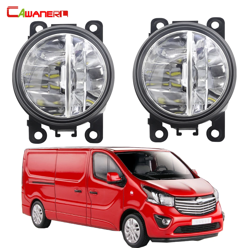 2 Pcs LED Fog Light Assembly 30W Car Fog Driving Lamp DRL For Opel Vauxhall Vivaro 2014 2015 2016 2017 2018 2019 2020 2021 2022