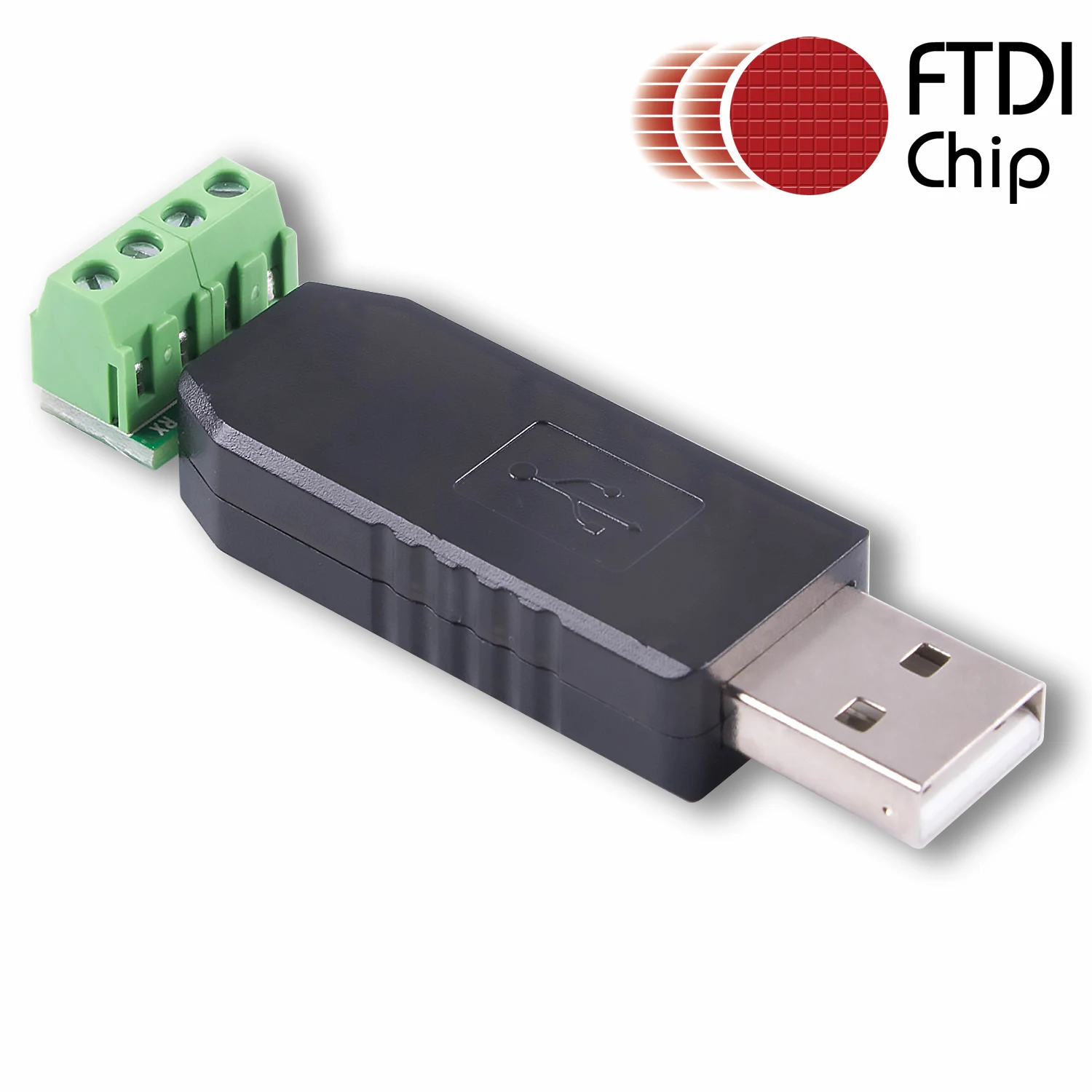 USB to RS232 4 Pin Terminal Block TXD RXD GND VCC Pinout Serial Adapter FTDI Chip Support Windows XP/Android/Window7/8/10