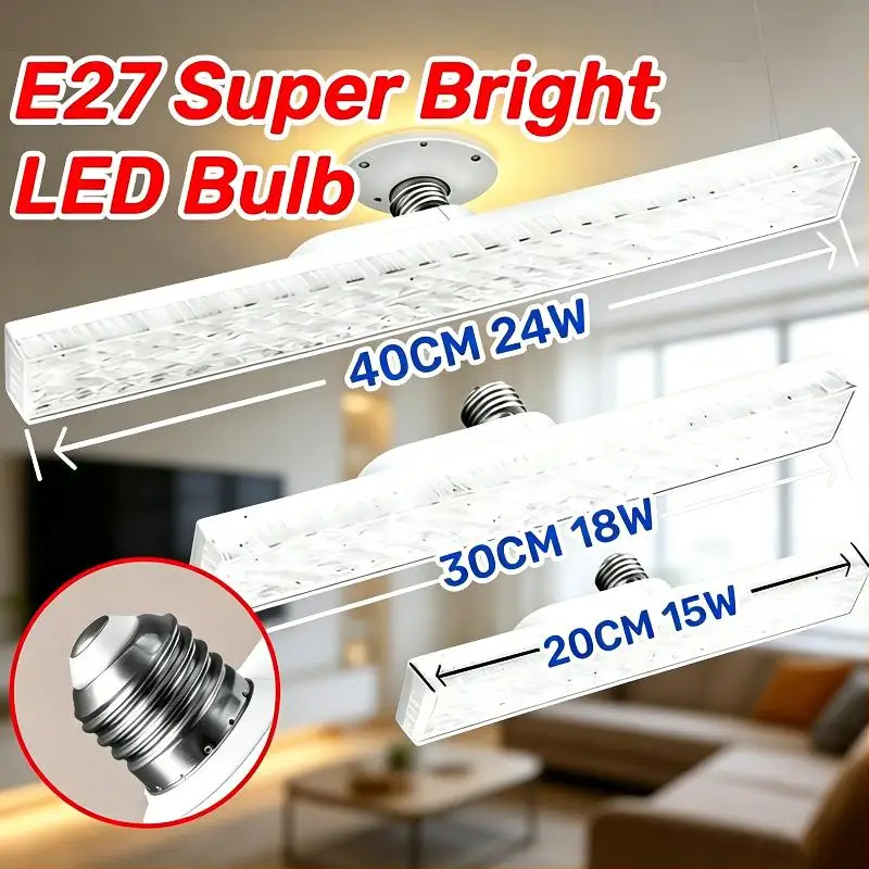 E27 LED Crystal Strip Bulb Super Bright High Lumen Long Lifespan Light for Balcony Study Room Indoor Use