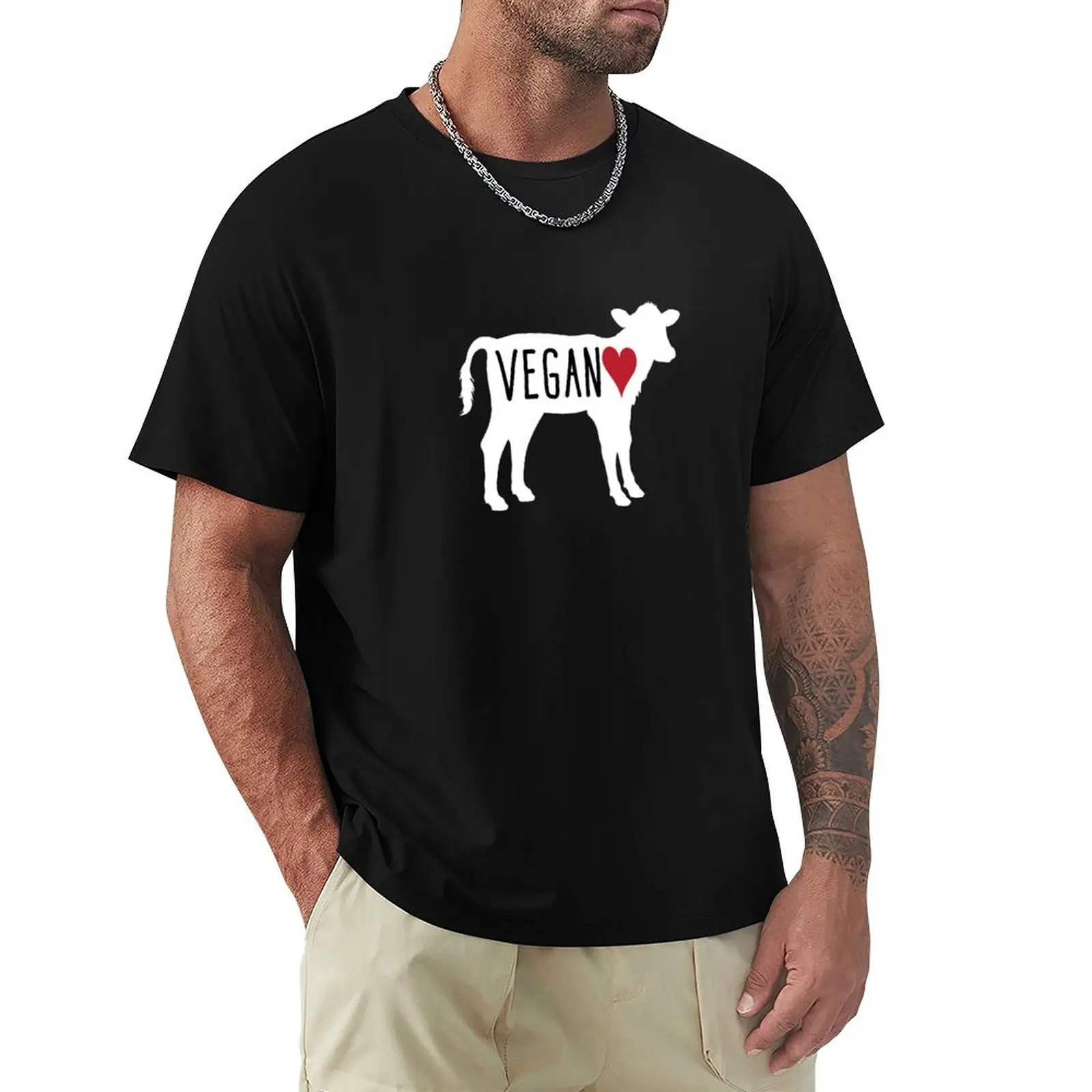 

Vegan Cow Heart T-Shirt vintage graphic tee customs design your own graphic tee shirt graphic t shirts men