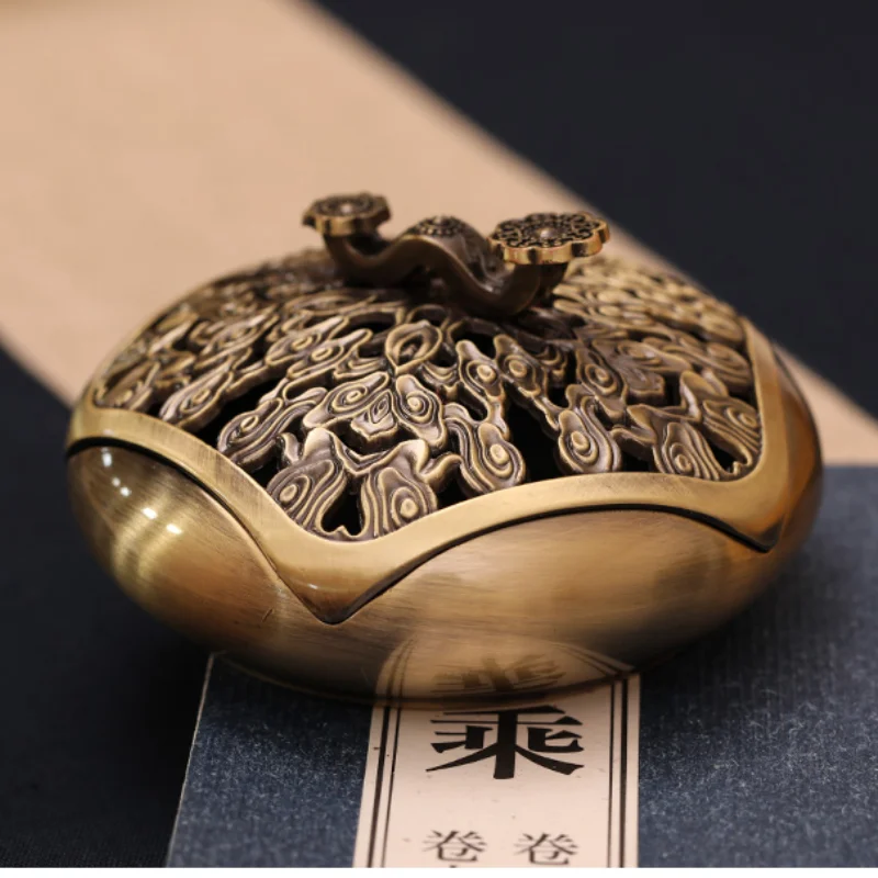 

Office Decoration Incense Burner Gothic Chinese Brass Dragon Incense Burner Buddha Box Bruleur Encens Home Decoration