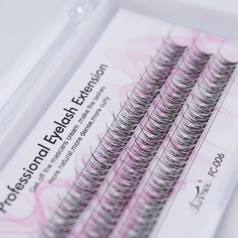 Natural Fan Lash com Fish Tail Silk, Cílios Postiços, C Curl, Dovetail, Fly Lashes Extensão, Suprimentos de Maquiagem, 120 Pacotes por Caixa