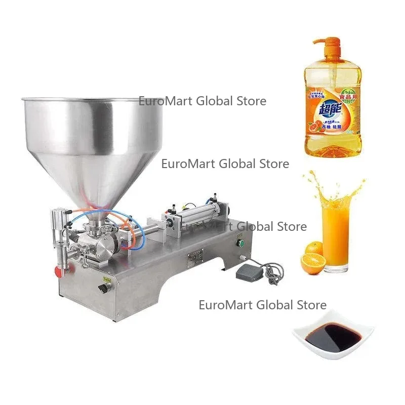 

Shower Gel Semi Automatic Shampoo Shrimp Single Head Paste Filling Machine Honey Paste High Viscosity Piston Filler
