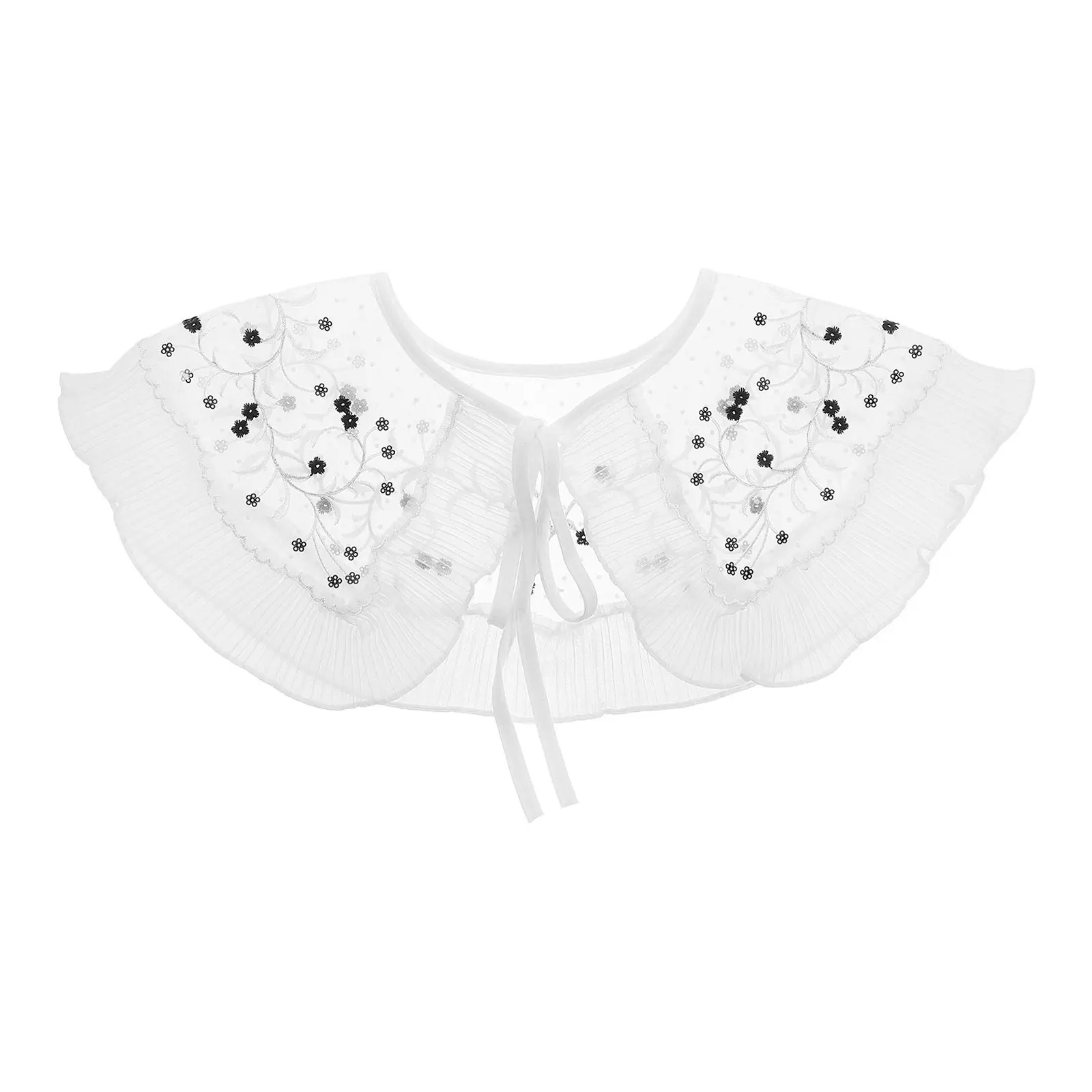 Replaceable Nylon Shawl Fake Collar Detachable Fashion Decoration Lightweight Comfortable Faux Shirt Collar Ornament Women