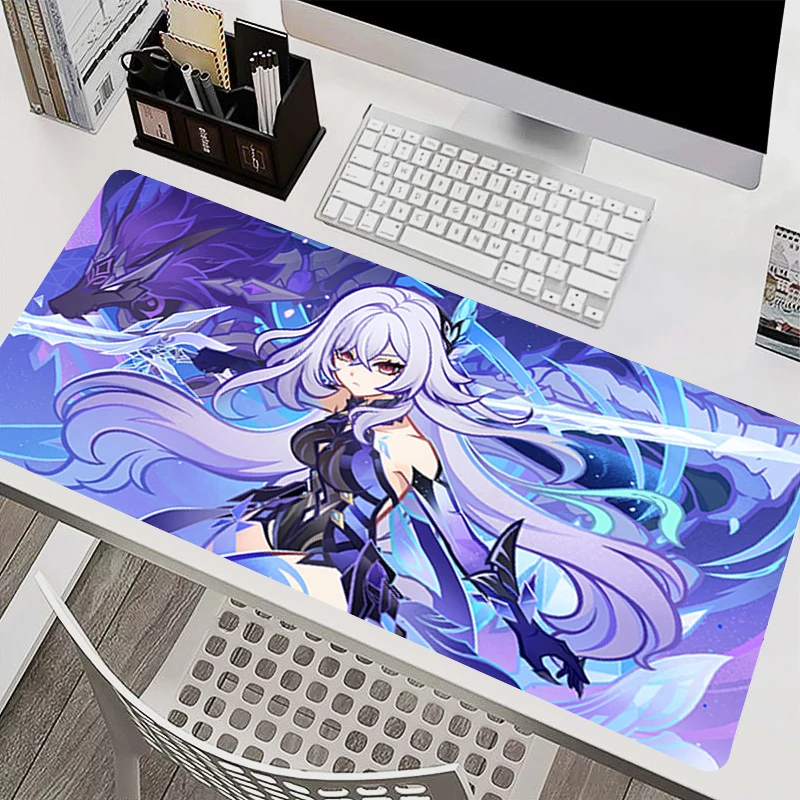 Big Game Mouse Pad Computer Keyboard Pad Gaming Accessories Genshin Impact Skirk kawaii Anime Extended Mat Table Large Mousepad