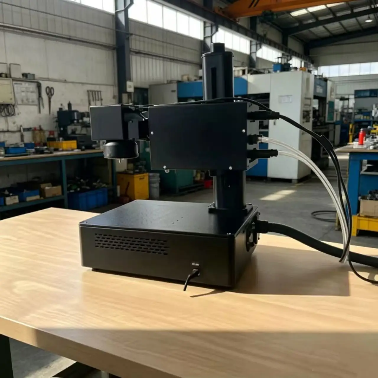 Mini Desktop Micro Fiber Laser Engraver ±0.001mm Accuracy For Small Electronic Components Fine Letter Etching