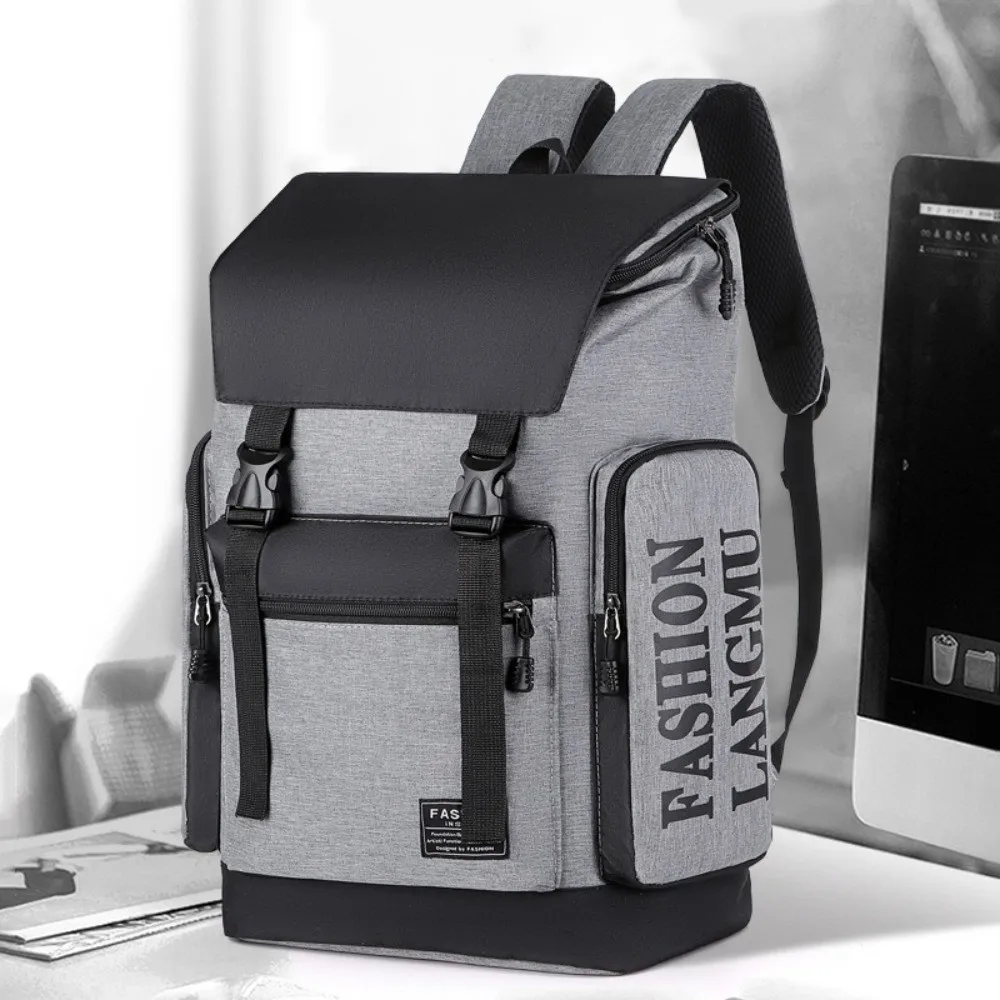New Large Capacity Tutoring Bag Zipper Waterproof Laptop Bag Adjustable Straps Ultra Light Student Bookbag For Work School