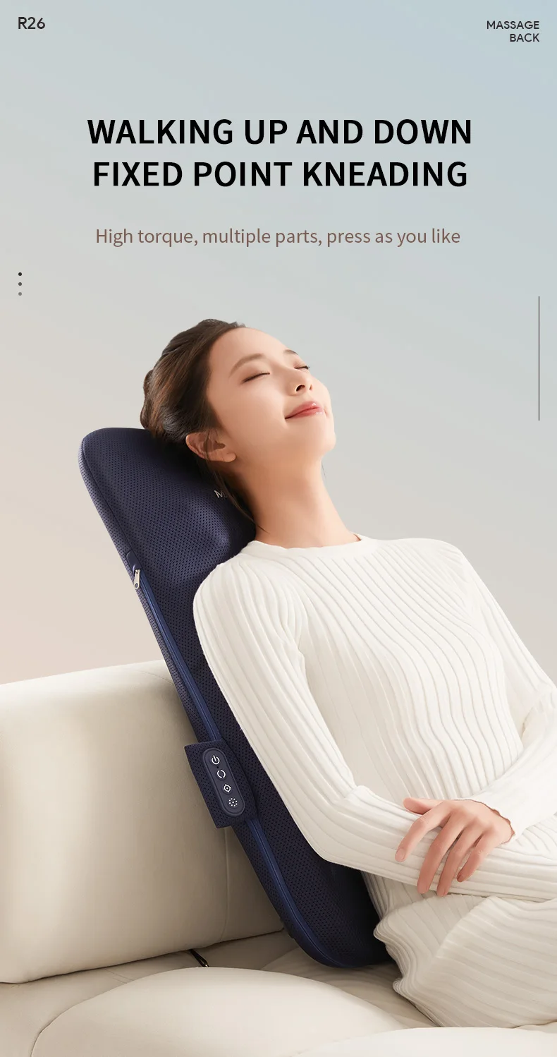 Jinkairui Back Massager Walk Up and Down Massage Cushion with Kneading Heat Neck Shoulder Full Body Massage Machine Spot Massage