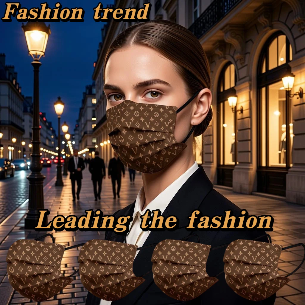 

100 шт. высококачественных одноразовых 3D-масок коричневого цвета, в индивидуальной упаковке, 4-слойные, удобные и дышащие, стильные и модные, подходят для использования на улице, дома, в поездках, офисе, школе, унисекс (не медицинские)