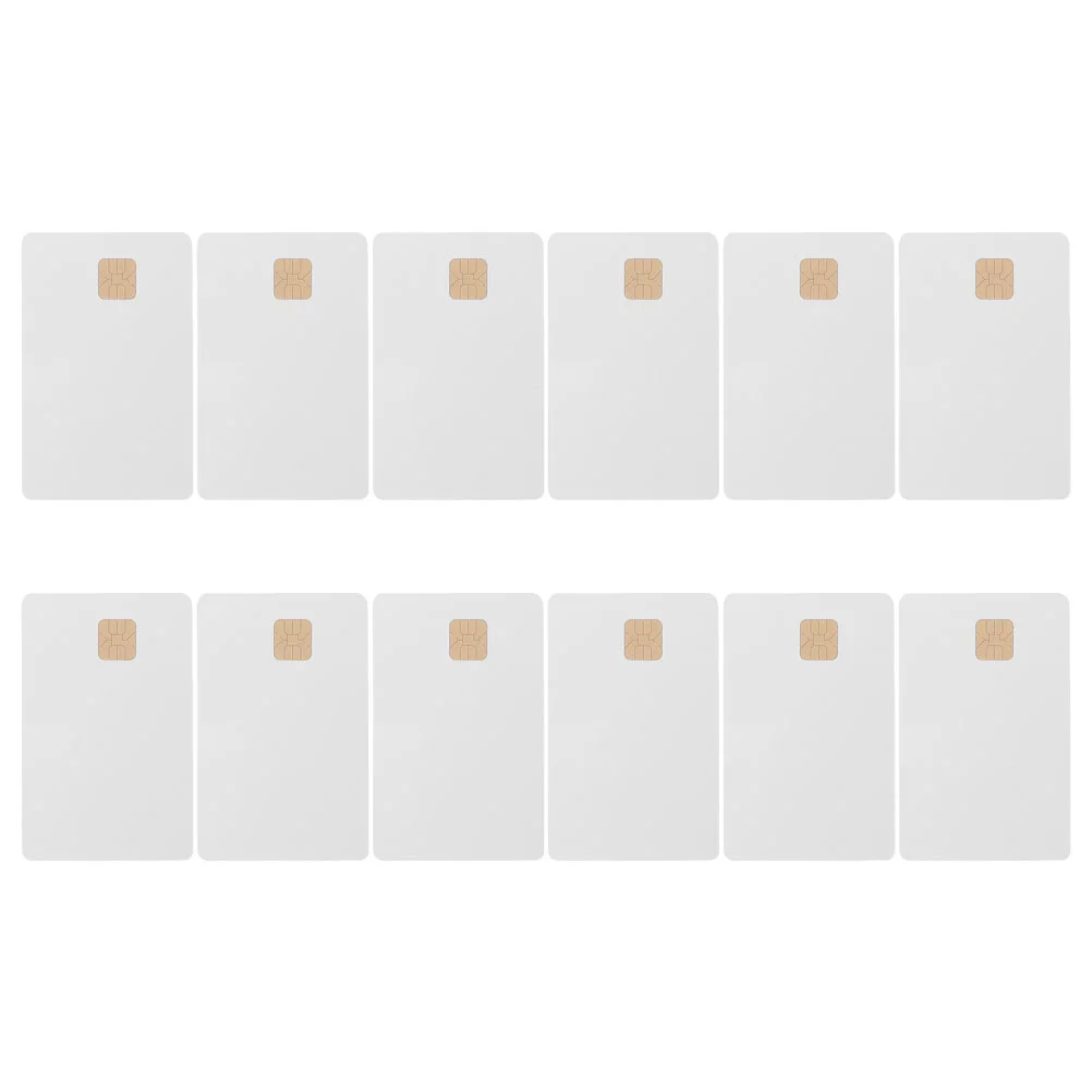 12pcs Door Control System White Cards with Chip Smart Ic Cards Access Control Cards Blank Credit Cards