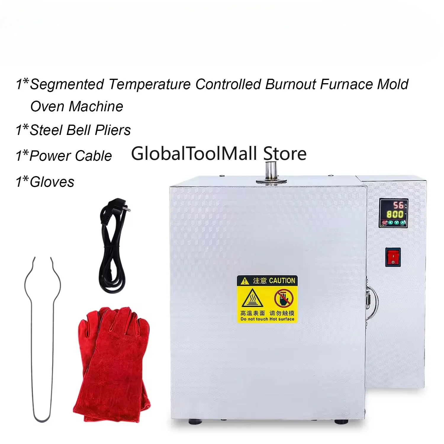 Digital Display Gypsum Mold 900 Degree Segmented Plaster Wax Oven Machine Stainless Steel Jewelry Lost Wax Burnout